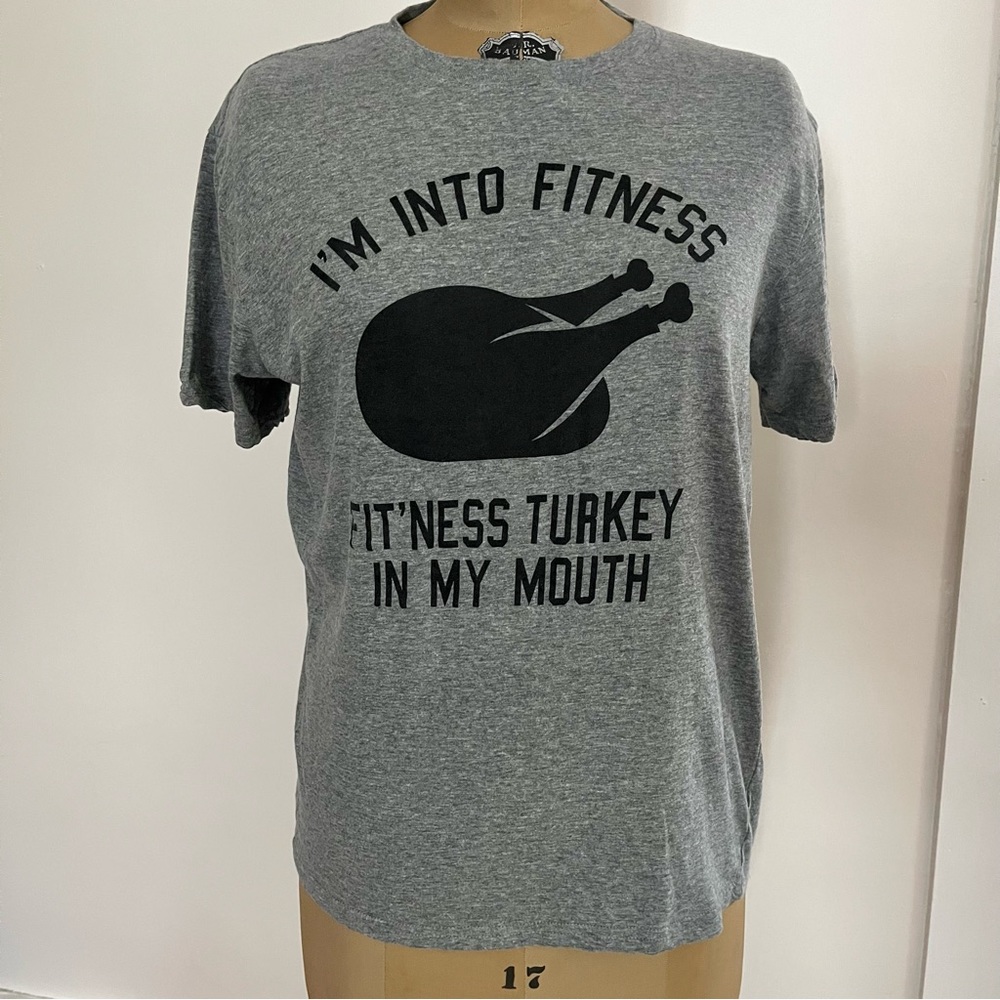 2/$20 Crazy Dog TShirts.com Unisex Novelty Turkey Short Sleeve T-Shirt Size L